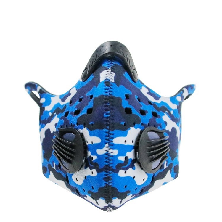 Masker pernapasan biru luar biasa untuk berlari